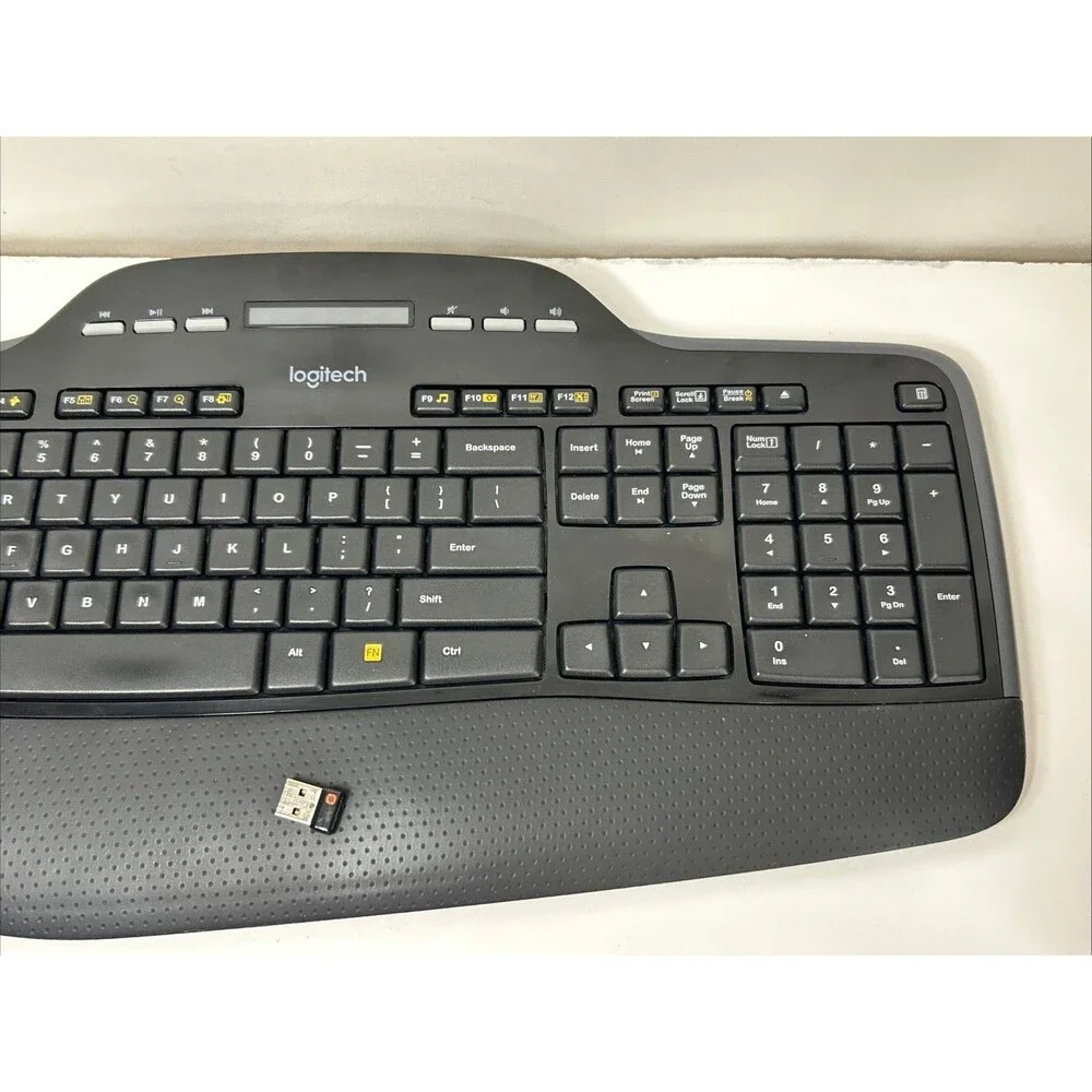 Logitech K710 Wireless Wave Ergonomic Keyboard w Unifying Receiver Black Tested